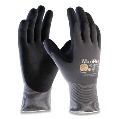 Maxiflex Gloves, Nitrile-Coated Nylon, Gray/Black, X-Large 12 PK 34-844/XL